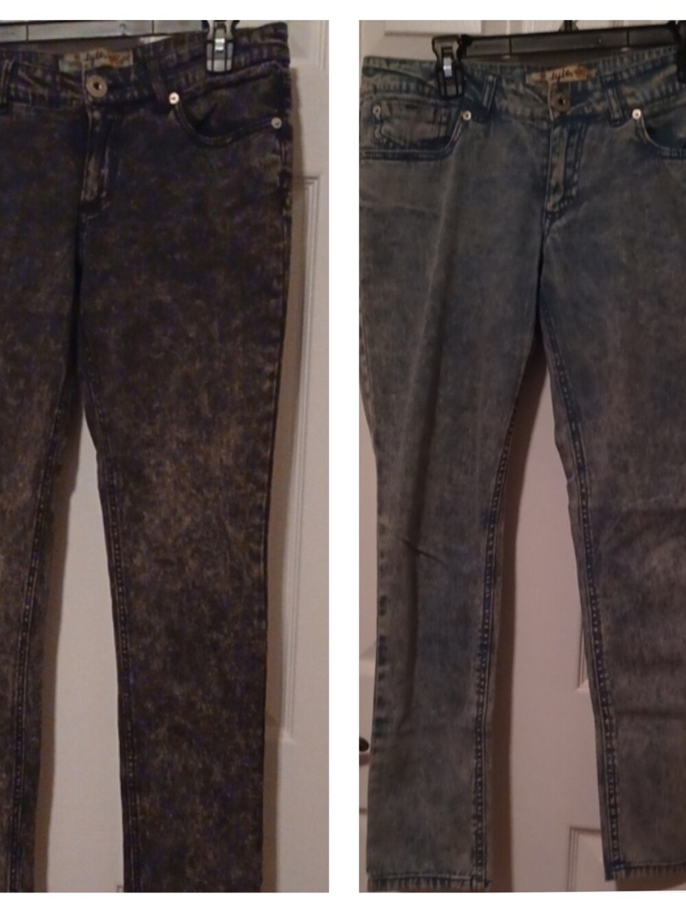 2 Pairs Women’s Black And Blue Washed Skinny Jeans - Classic Fit